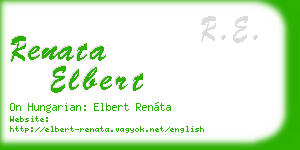 renata elbert business card