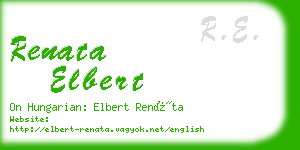 renata elbert business card